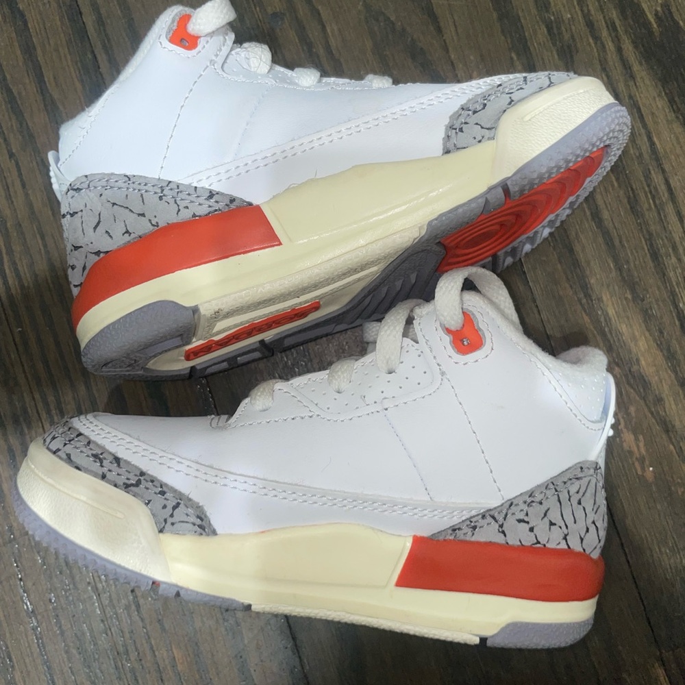 White and Red High-Top Sneakers